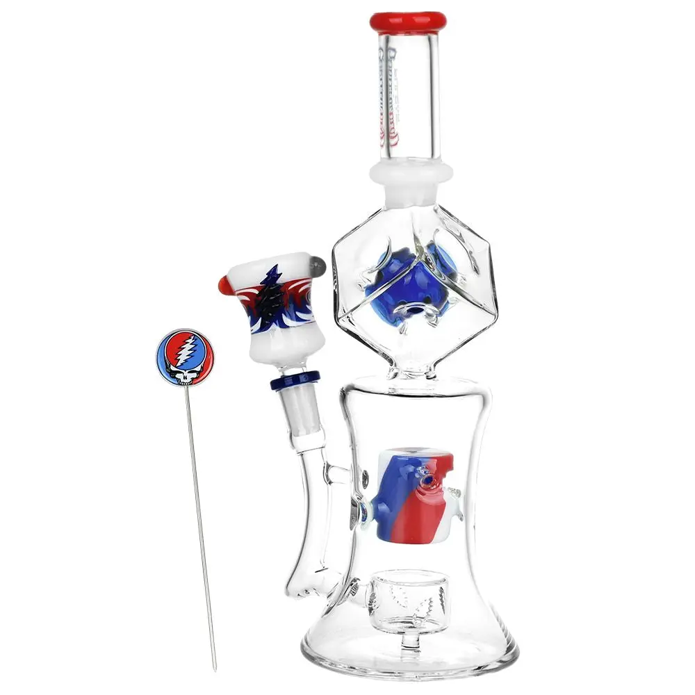 09259c32-8be2-4d80-a7ba-0e619cb4ffcf.jpg Grateful Dead x Pulsar Tesseract Hypercube Glass Water Pipe - Haze Smoke Shop USA - Vaporizers Super Store