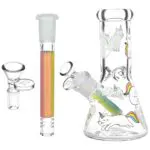 Pulsar Caticorns Design Glass Beaker Water Pipe - Image 2