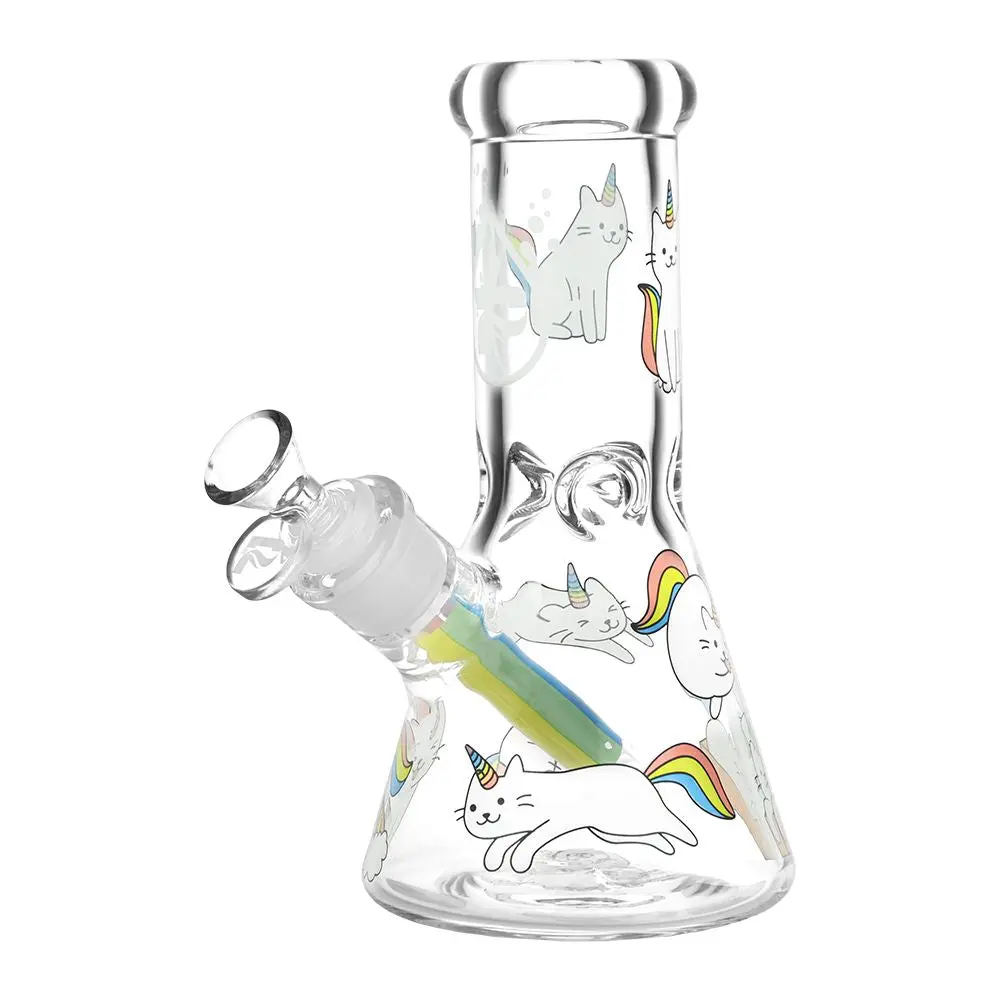 127d86fd-a38b-4e00-a3ef-73aba20d5d1a.jpg Pulsar Caticorns Design Glass Beaker Water Pipe - Image 1