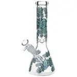 420 Clouds Glow In The Dark Beaker Glass Water Pipe - Haze Smoke Shop USA - Vaporizers Super Store
