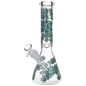 420 Clouds Glow In The Dark Beaker Glass Water Pipe - Haze Smoke Shop USA - Vaporizers Super Store