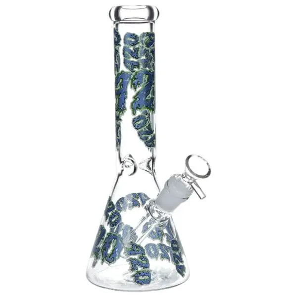 420 Clouds Glow In The Dark Beaker Glass Water Pipe - Haze Smoke Shop USA - Vaporizers Super Store