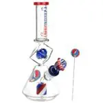 Grateful Dead x Pulsar Inception Cube Beaker Glass Water Pipe - Haze Smoke Shop USA - Vaporizers Super Store