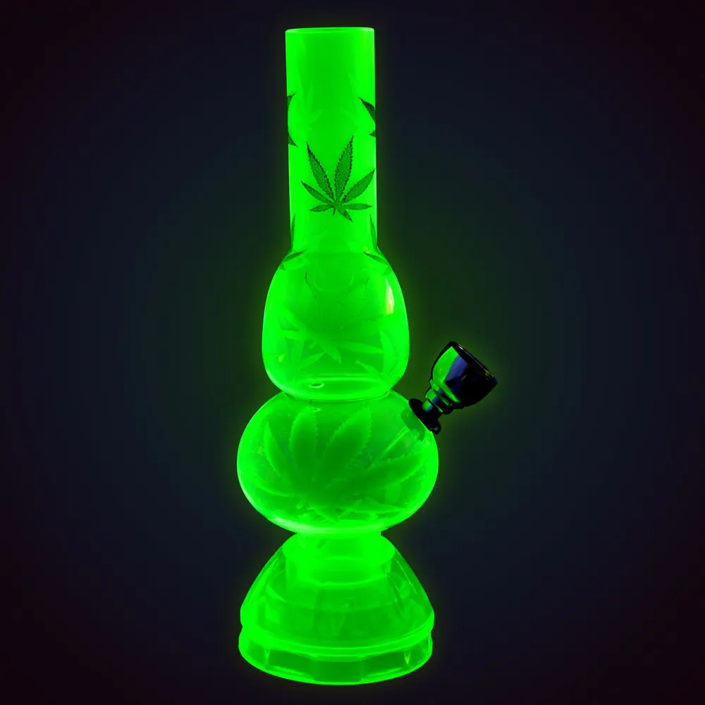 Mini Acrylic 2 Bubble Water Pipe w/ Built in Grinder Base - Haze Smoke Shop USA - Vaporizers Super Store