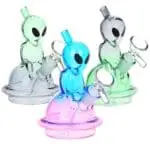 Alien UFO Ombre Mini Glass Water Pipe - Haze Smoke Shop USA - Vaporizers Super Store