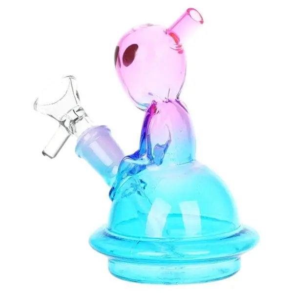 Alien UFO Ombre Mini Glass Water Pipe - Haze Smoke Shop USA - Vaporizers Super Store