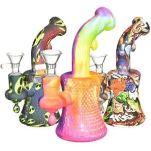 Allover Graphic Silicone Water Pipe - Haze Smoke Shop USA - Vaporizers Super Store