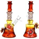 Amber Autumn Flower Water Pipe