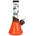 Bats n Ghouls Jack-O-Lantern Glow in Dark Glass Water Pipe - Haze Smoke Shop USA - Vaporizers Super Store