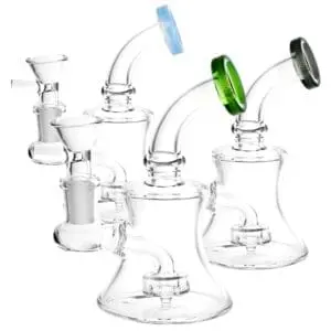 Bent Neck Bell Mini Water Pipe - Haze Smoke Shop USA - Vaporizers Super Store