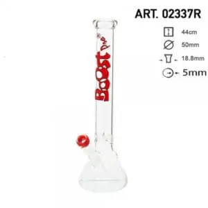 Boost 17" Red Beaker Base Glass Water Pipe - Haze Smoke Shop USA - Vaporizers Super Store