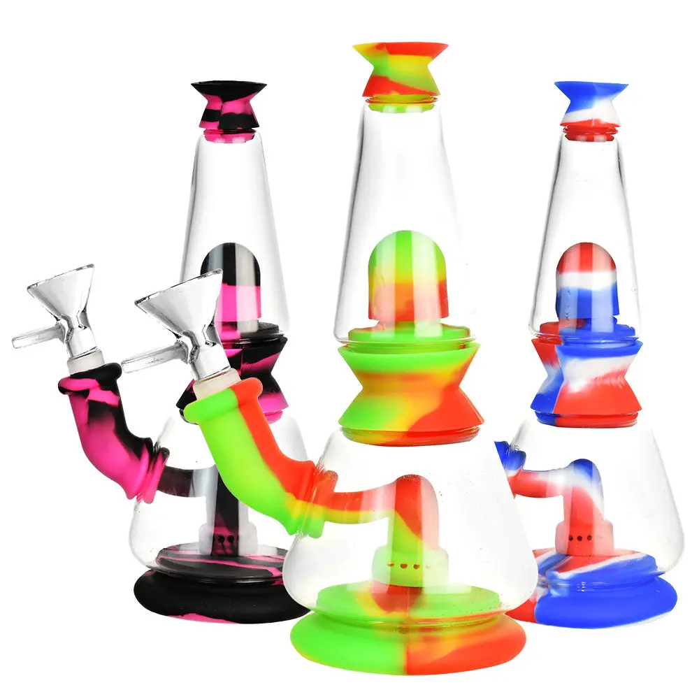 Silicone/Glass Dual Chamber Water Pipe - Haze Smoke Shop USA - Vaporizers Super Store