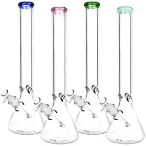 Classic Glass Beaker Light Water Pipe - Haze Smoke Shop USA - Vaporizers Super Store