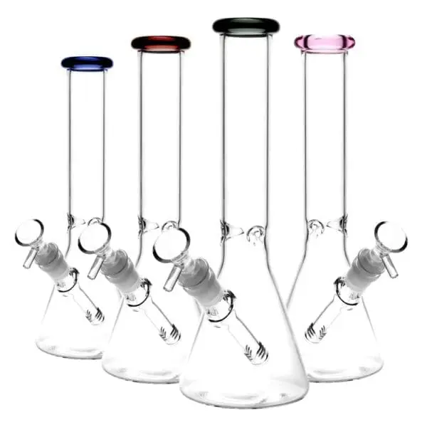 Classic Glass Beaker Light Water Pipe - Haze Smoke Shop USA - Vaporizers Super Store