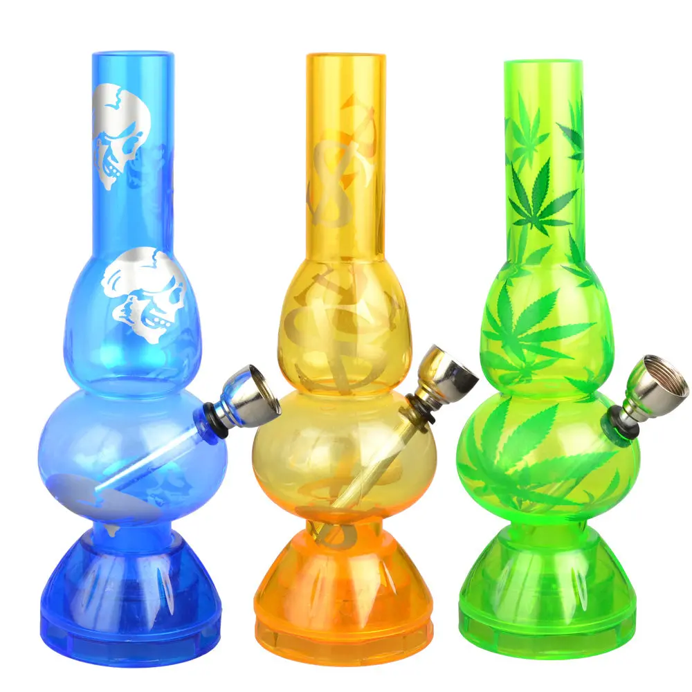 Mini Acrylic 2 Bubble Water Pipe w/ Built in Grinder Base - Haze Smoke Shop USA - Vaporizers Super Store