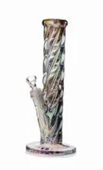 Daze Glass - 12" Iridescent Rainbow Spiral Glass Water Pipe - Haze Smoke Shop USA - Vaporizers Super Store