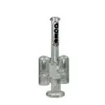 Daze Glass - 14" Rocket Ship Dual Showerhead Perc Glass Water Pipe