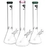 Diamond Glass Gold Classic Beaker Water Pipe - Haze Smoke Shop USA - Vaporizers Super Store