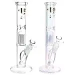 Diamond Glass Gold Pearl 8-Arm Perc Water Pipe - Haze Smoke Shop USA - Vaporizers Super Store