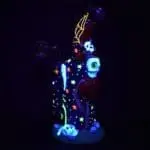 Frightening Fiesta Enamel on Glow in The Dark Glass Dab Rig - Haze Smoke Shop USA - Vaporizers Super Store