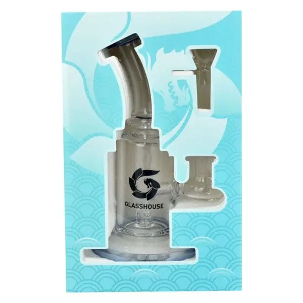 Glass House Bent Neck Glass Water Pipe - Haze Smoke Shop USA - Vaporizers Super Store