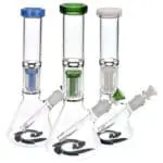Glass House Flathead Perc Beaker - Haze Smoke Shop USA - Vaporizers Super Store