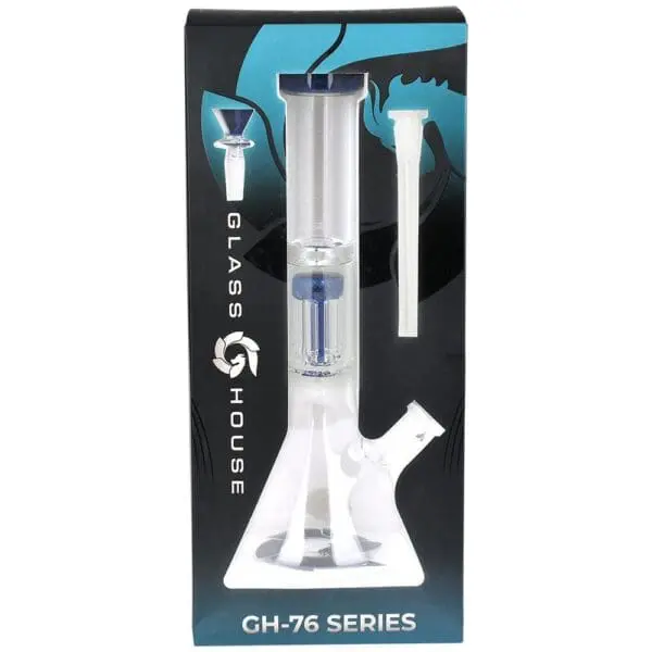 Glass House Flathead Perc Beaker - Haze Smoke Shop USA - Vaporizers Super Store