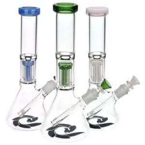 Glass House Flathead Perc Beaker - Haze Smoke Shop USA - Vaporizers Super Store