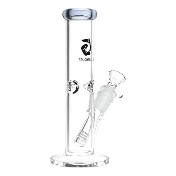 Glass House Pinched Straight Tube Glass Waterpipe - Haze Smoke Shop USA - Vaporizers Super Store