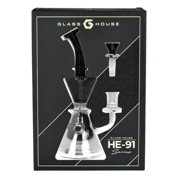 Glass House Two Toned Hourglass Water Pipe - Haze Smoke Shop USA - Vaporizers Super Store