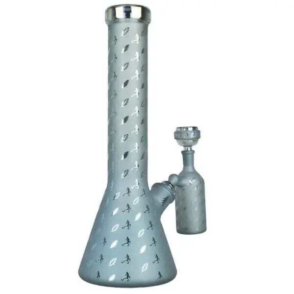 Grateful Dead x Pulsar Bolts And Skellies Glass Beaker Water Pipe Set - Haze Smoke Shop USA - Vaporizers Super Store