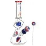 Grateful Dead x Pulsar Inception Cube Beaker Glass Water Pipe - Haze Smoke Shop USA - Vaporizers Super Store