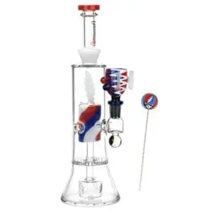 Grateful Dead x Pulsar Lightning Bolt Glass Water Pipe - Haze Smoke Shop USA - Vaporizers Super Store