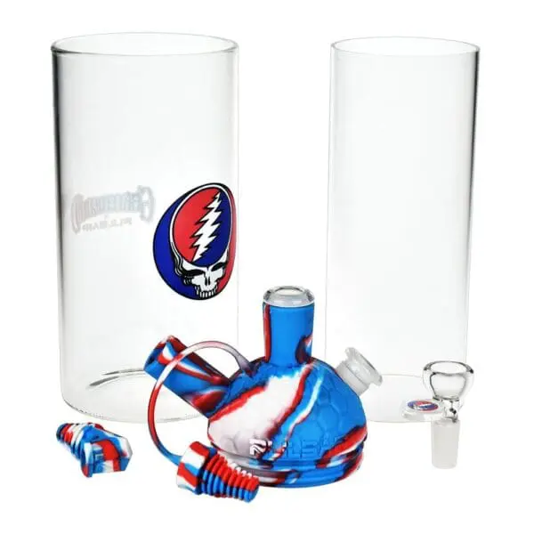 Grateful Dead x Pulsar Silicone & Glass Gravity Water Pipe - Haze Smoke Shop USA - Vaporizers Super Store