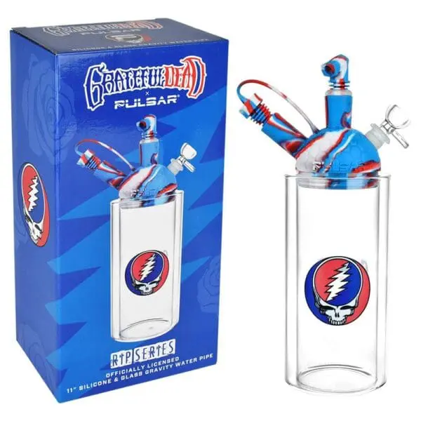 Grateful Dead x Pulsar Silicone & Glass Gravity Water Pipe - Haze Smoke Shop USA - Vaporizers Super Store