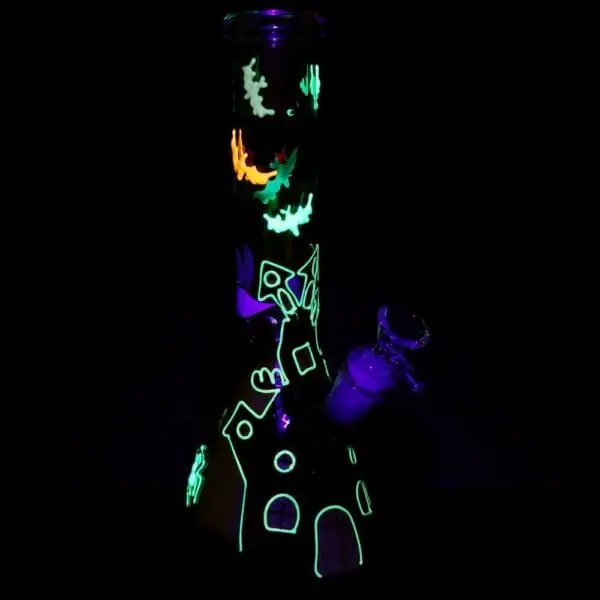 Haunted House Beaker Glass Water Pipe - Haze Smoke Shop USA - Vaporizers Super Store
