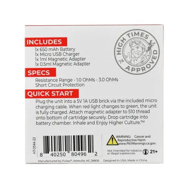 High Times x Pulsar Obi Auto Draw Battery - Haze Smoke Shop USA - Vaporizers Super Store