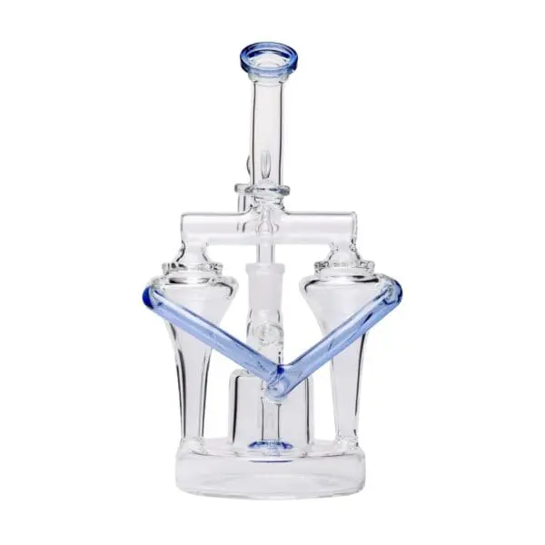 Human Grade Dualing Recycler Glass Rig Water Pipe - Haze Smoke Shop USA - Vaporizers Super Store