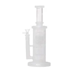 Human Grade Sacred Straight Sandblasted Glass Water Pipe - Haze Smoke Shop USA - Vaporizers Super Store