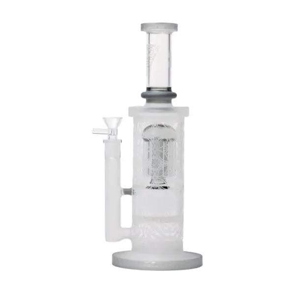 Human Grade Sacred Straight Sandblasted Glass Water Pipe - Haze Smoke Shop USA - Vaporizers Super Store