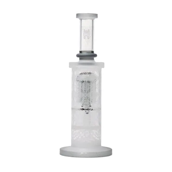 Human Grade Sacred Straight Sandblasted Glass Water Pipe - Haze Smoke Shop USA - Vaporizers Super Store