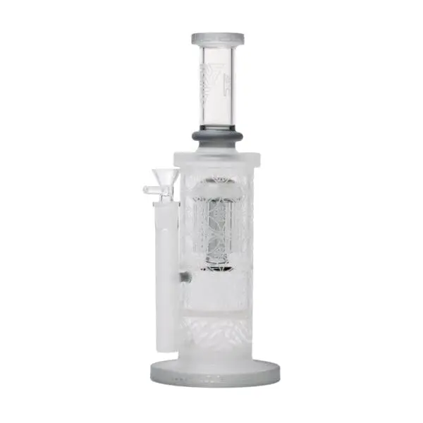 Human Grade Sacred Straight Sandblasted Glass Water Pipe - Haze Smoke Shop USA - Vaporizers Super Store