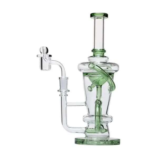 Human Grade Straight Recycler Glass Water Pipe - Haze Smoke Shop USA - Vaporizers Super Store