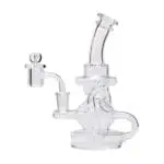 Human Grade Stubby Klein Glass Recycler Rig Water Pipe - Haze Smoke Shop USA - Vaporizers Super Store