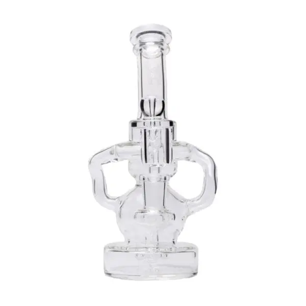 Human Grade Stubby Klein Glass Recycler Rig Water Pipe - Haze Smoke Shop USA - Vaporizers Super Store