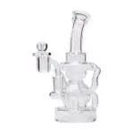 Human Grade Stubby Klein Glass Recycler Rig Water Pipe - Haze Smoke Shop USA - Vaporizers Super Store