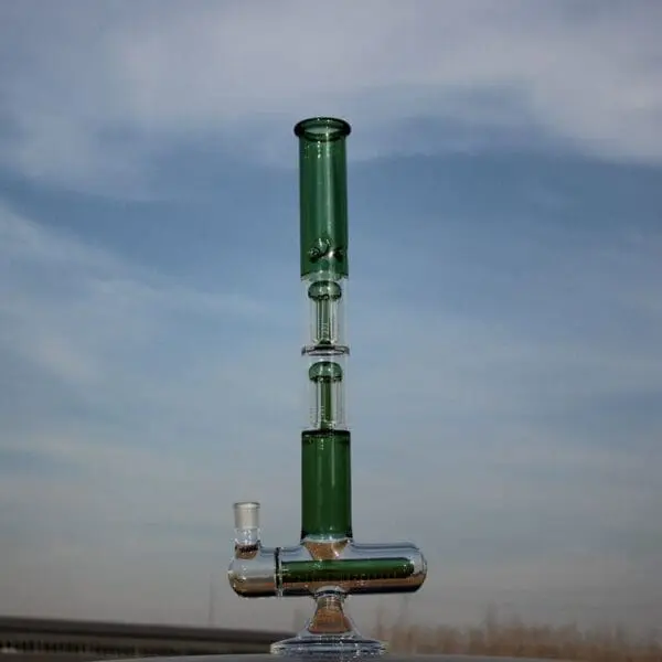 Inline and Dual Arm Percolated Glass Water Pipe - Haze Smoke Shop USA - Vaporizers Super Store