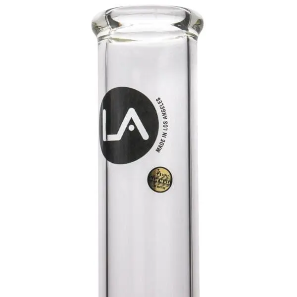 LA Pipes - Thick Glass Straight Showerhead Perc Bong - Haze Smoke Shop USA - Vaporizers Super Store