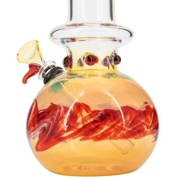 LA Pipes Time Traveler Silver Fumed Pull Stem Bubble Bong - Haze Smoke Shop USA - Vaporizers Super Store
