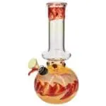 LA Pipes Time Traveler Silver Fumed Pull Stem Bubble Bong - Haze Smoke Shop USA - Vaporizers Super Store